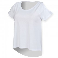 LADIES DROP TAIL T-SHIRT Skinnifit 140 GSM